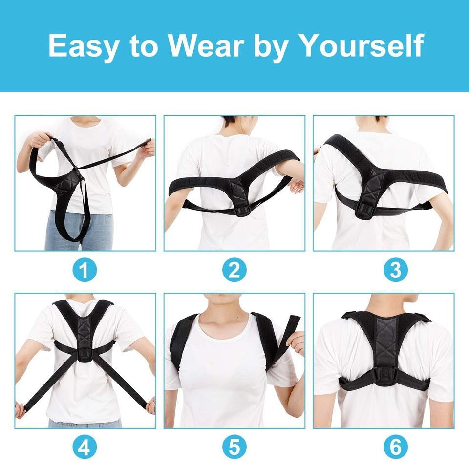 Ceinture correctrice de posture réglable pour le dos