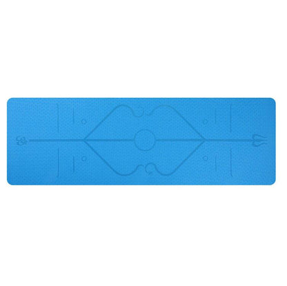 Tapis de yoga antidérapant avec lignes d'alignement 