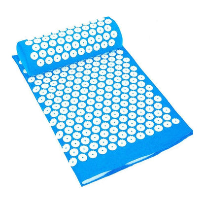 Ensemble tapis de yoga d'acupression et coussin de massage