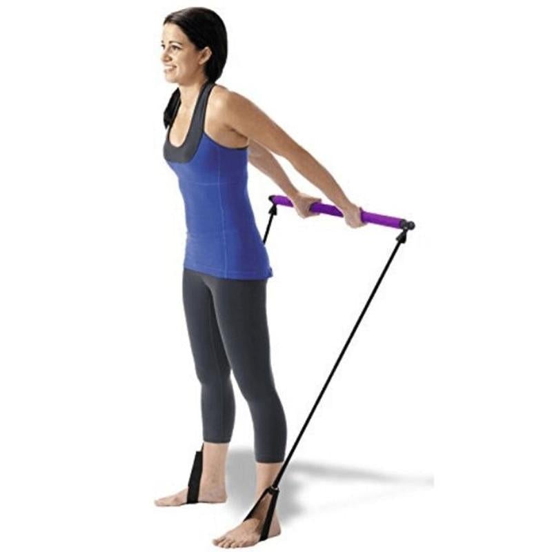 Barre de résistance Pilates Squat avec bandes