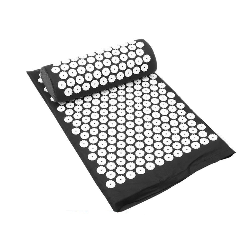 Ensemble tapis de yoga d'acupression et coussin de massage