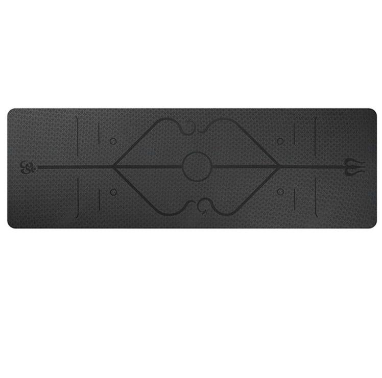 Tapis de yoga antidérapant avec lignes d'alignement 