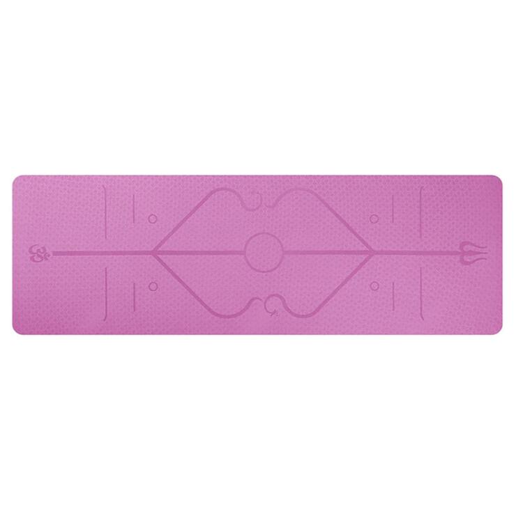 Tapis de yoga antidérapant avec lignes d'alignement 